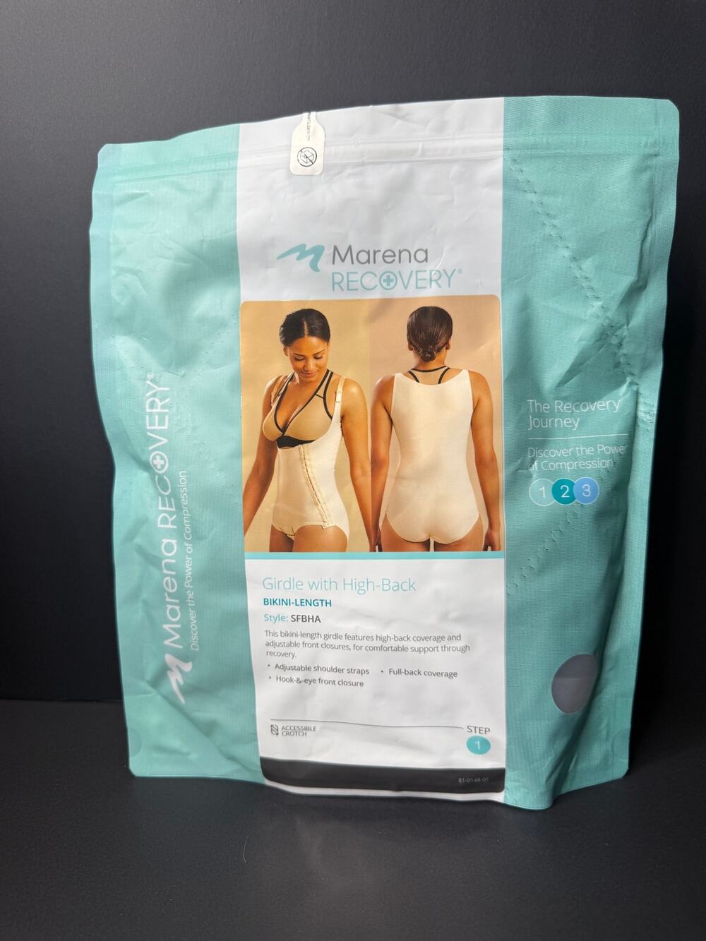 NWT Marena Recovery Compression Girdle 2XS Black Post Surgery Lipo Tummy Tuck